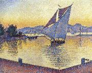 Paul Signac, port at sunset